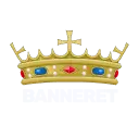 Round badge depicting the crown of the noble title Banneret, linked to the description page
